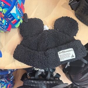 🖤 Disney Black Sherpa Mickey Ears Hat 🐭